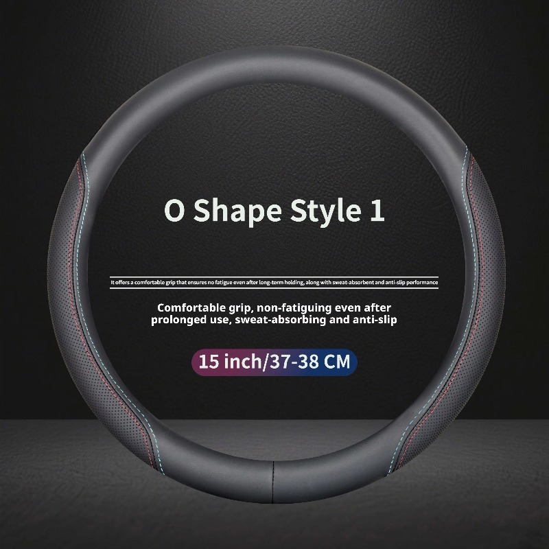 Car Steering Wheel Cover Anti Slip Breathable - 나파 가죽 범용 스티어링 휠 커버,