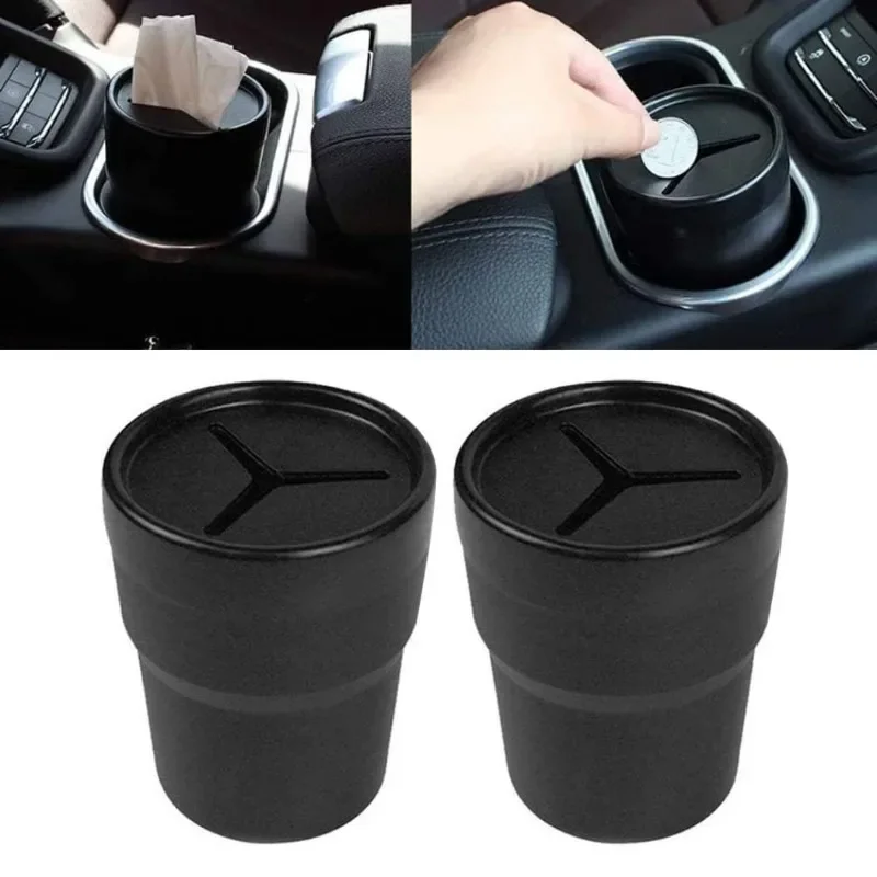 뚜껑이 있는 미니형 차량용 쓰레기통 2개 세트, 누수  - Waterproof Car Trash Can With Lid 리뷰 및 가격