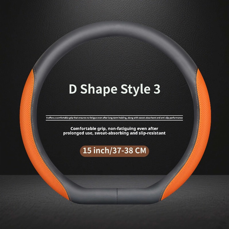 나파 가죽 범용 스티어링 휠 커버, 37~38cm, 사 - Car Steering Wheel Cover Anti Slip Breathable 리뷰 및 가격